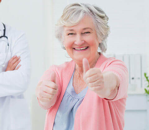 Woman Giving Thumbs Up